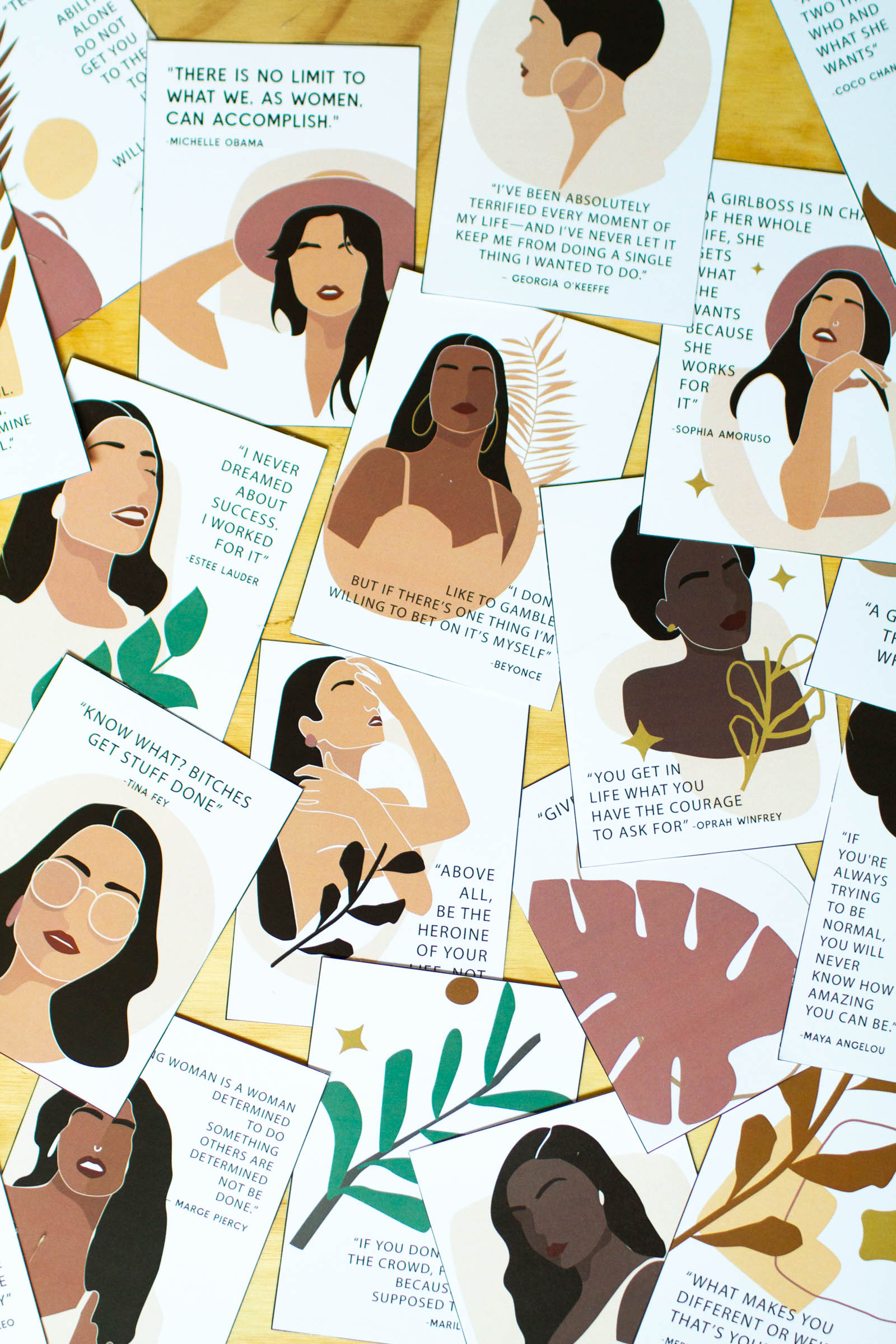 FEMALE EMPOWERMENT AFFIRMATION & QUOTE DECK – BB PRINT CLUB